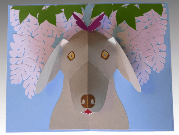 Pop-up Card animals design 7 birthday printable