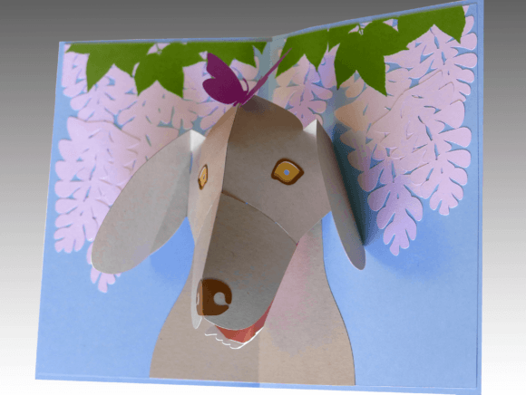 Pop-up Card animals design 7 birthday printable