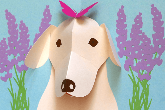 Pop-up Card animals design 8 birthday printable