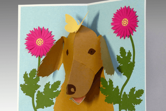 Pop-up Card animals design 9 birthday printable