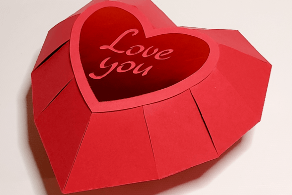 Pop-up Card svg heart design 10 birthday printable