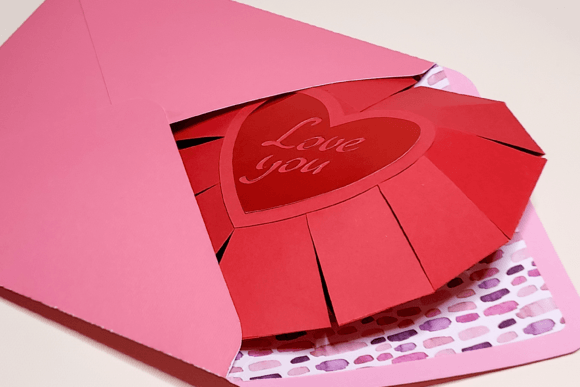 Pop-up Card svg heart design 10 birthday printable