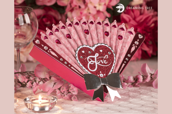 Pop-up Card svg heart design 12 birthday printable
