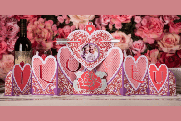 Pop-up Card svg heart design 12 birthday printable
