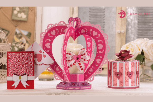 Pop-up Card svg heart design 13 birthday printable