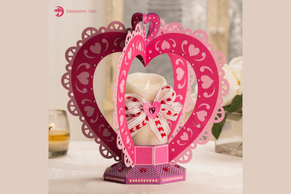 Pop-up Card svg heart design 13 birthday printable
