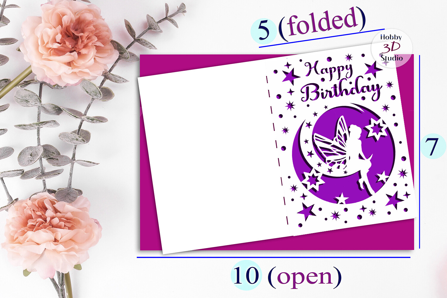 laser cut birthday card svg happy birthday card template svg printable editable 2