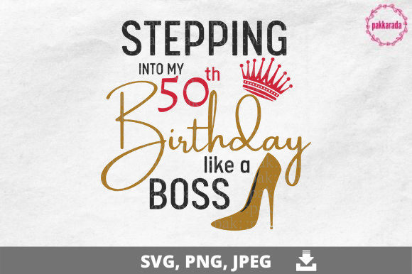 50th birthday decoration svg printable editable