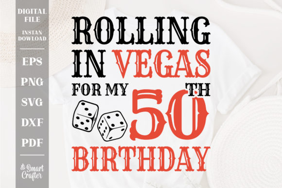 50th birthday decoration svg printable editable