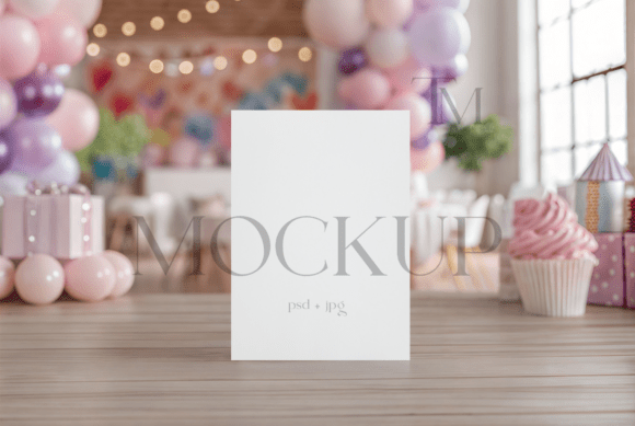 girl's birthday invite mockup alt birthday photoshoot printable editable