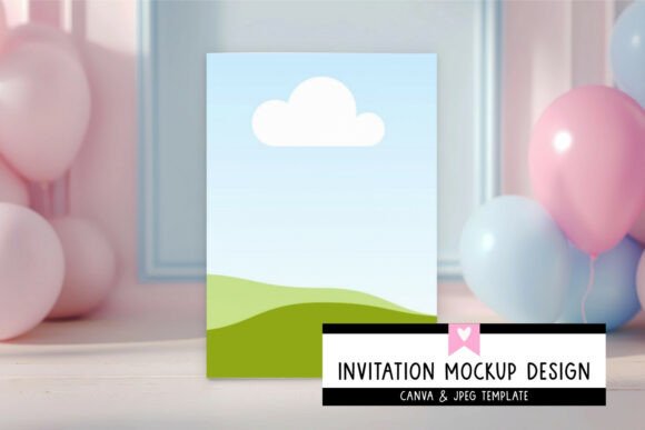 1st birthday invitation mockup canva alt birthday photoshoot printable editable