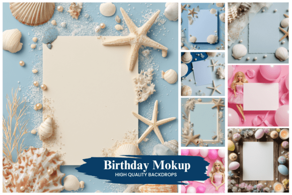 birthday card mockup bundle alt birthday photoshoot printable editable