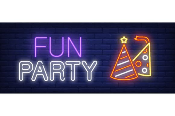 fun party neon sign. colorful birthday h alt birthday photoshoot printable editable