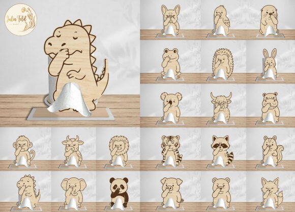 Animal Tissue Holder SVG Bundle printable editable