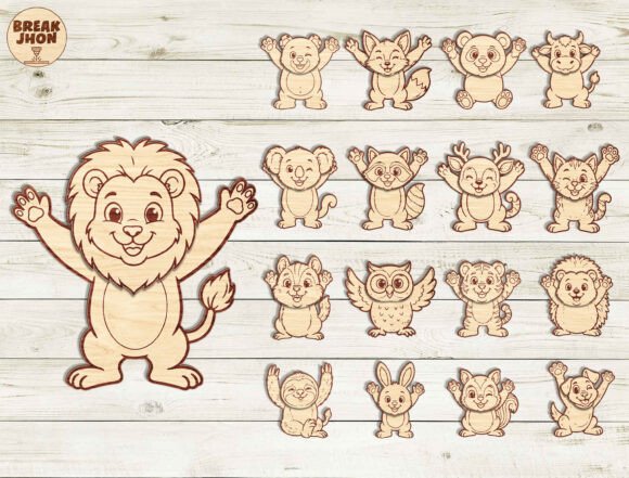 Cute Animal Magnet SVG Bundle printable editable
