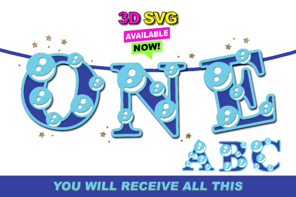 birthday decoration ideas at home bubble alphabet 3d svg printable editable