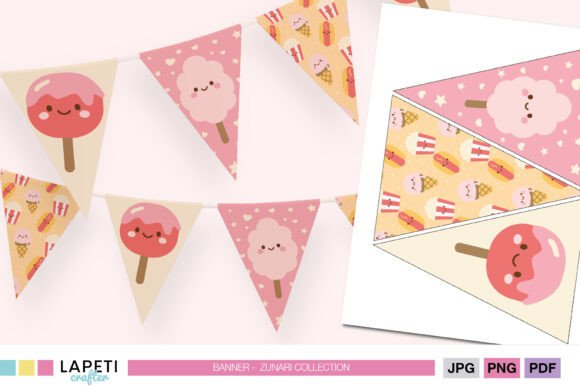 birthday decoration ideas at home fair food party banner kawaii printable printable editable