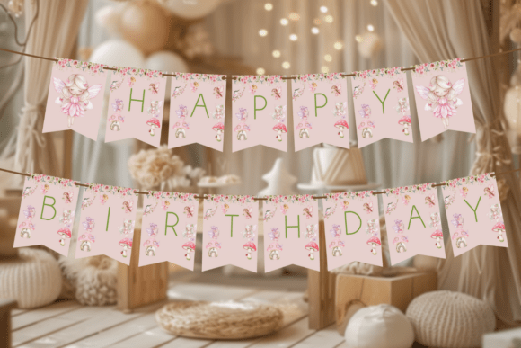 birthday decoration ideas at home fairy birthday party bunting editable printable editable