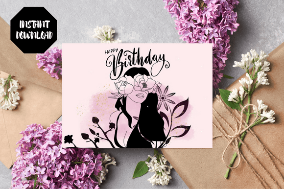 birthday invitation for 13 year old girl beauty woman card printable editable