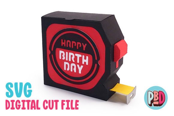tape measure treat box birthday black dark aesthetic birthday printable editable