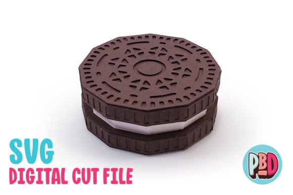 cookie 3d papercraft black dark aesthetic birthday printable editable