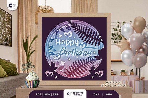 happy birthday 3d layered paper cut black dark aesthetic birthday printable editable