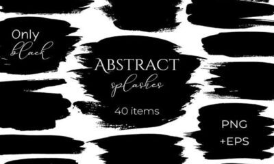 black birthday background design printable editable 1