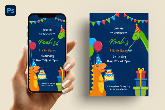 boy birthday invitation printable editable 6