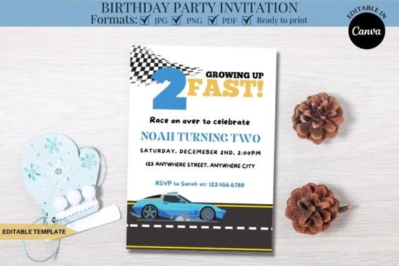 boy birthday invitation printable editable 14