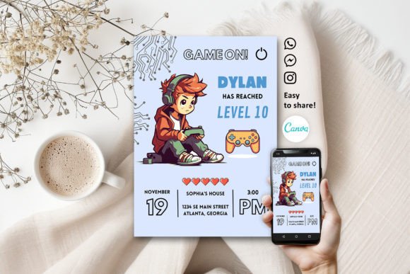 boy birthday invitation printable editable 22