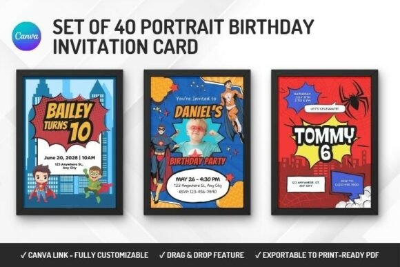 boy birthday invitation printable editable 29