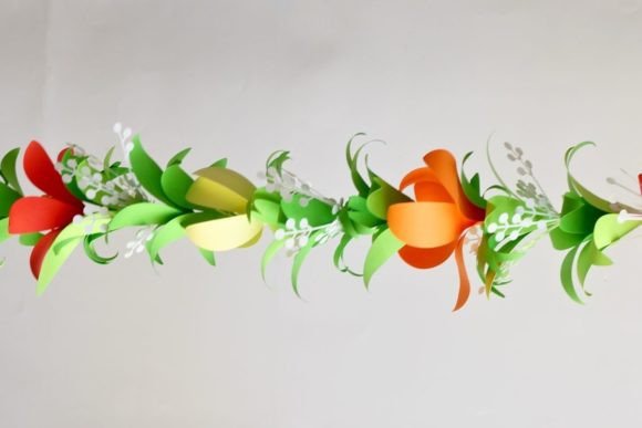 budget friendly birthday decoration ideas tropical flower garland printable editable