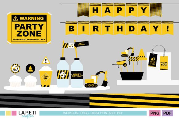 budget friendly birthday decoration ideas construction party decorations printable editable