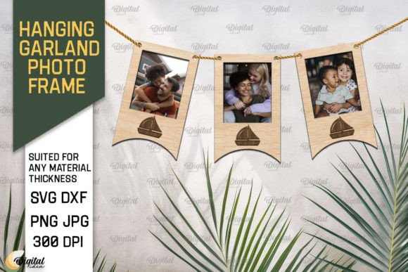 budget friendly birthday decoration ideas hanging garland photo frame laser cut printable editable