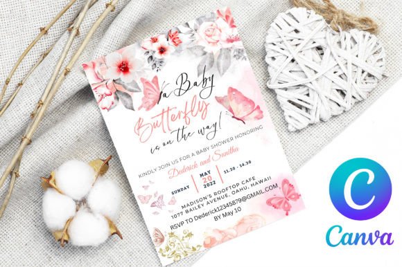 birthday invitation butterfly theme printable editable