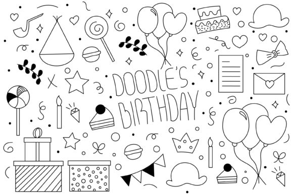 happy birthday template black and white printable editable