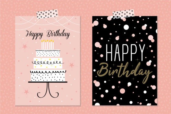happy birthday template black and white printable editable