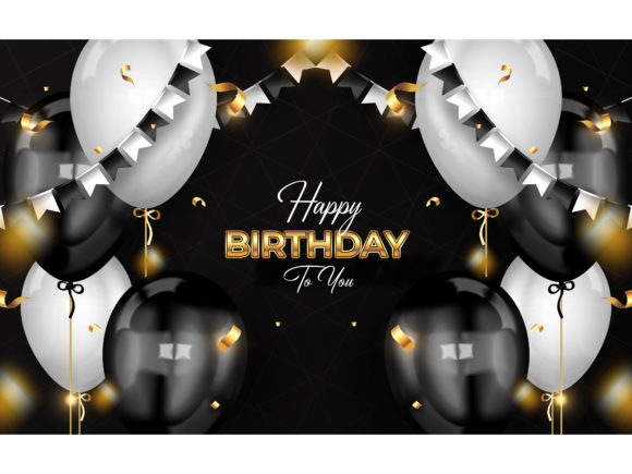 happy birthday template black and white printable editable