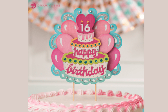 3d cake topper shaker svg design printable editable 3