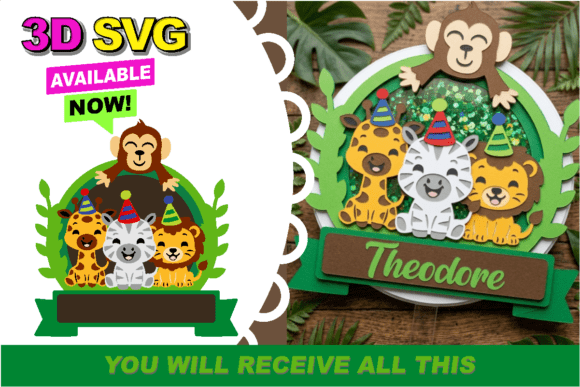 3d cake topper shaker svg design printable editable 9
