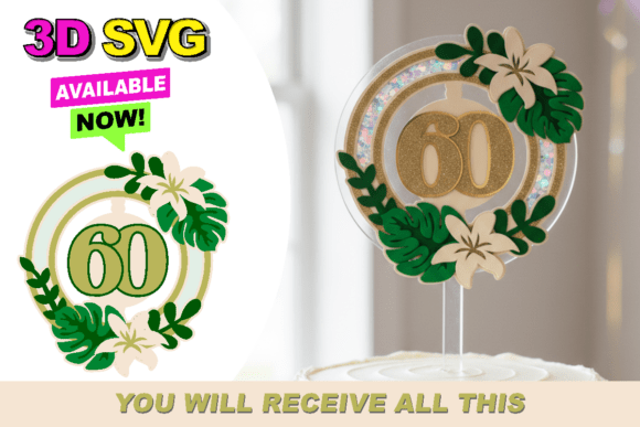 3d cake topper shaker svg design printable editable 11