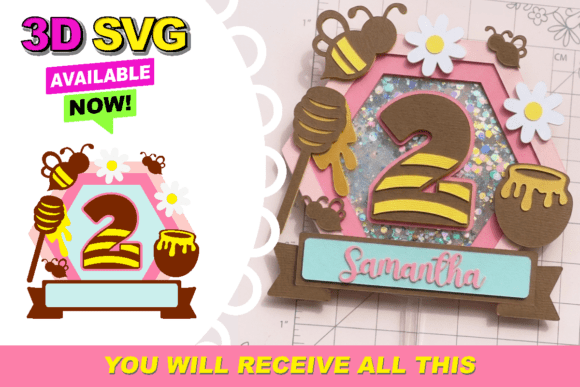 3d cake topper shaker svg design printable editable 14