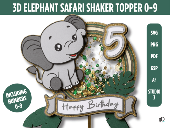 3d cake topper shaker svg design printable editable 16