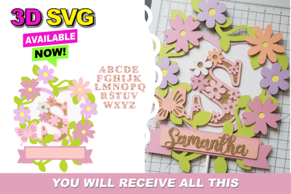3d cake topper shaker svg design printable editable 21