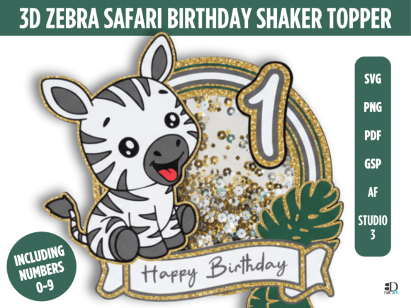 3d cake topper shaker svg design printable editable 22