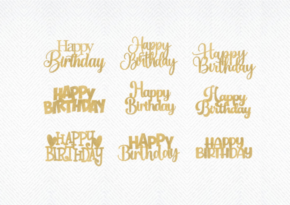 birthday cake topper laser cut svg printable editable 4