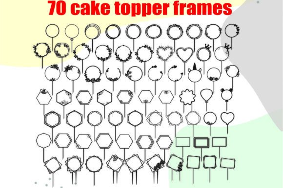 birthday cake topper laser cut svg printable editable 6