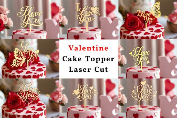 birthday cake topper laser cut svg printable editable 24