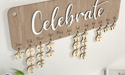 laser cut birthday calendar svg printable editable