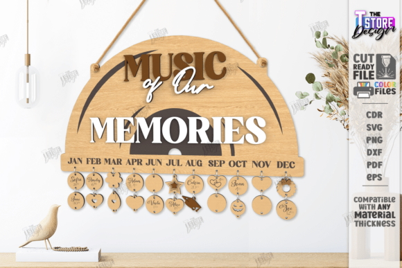 laser cut birthday calendar svg printable editable